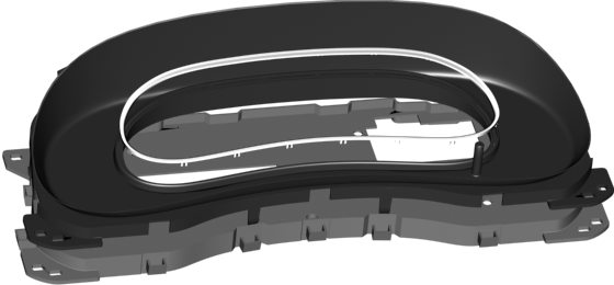 Fig. 3. Digital instrument cluster housing.