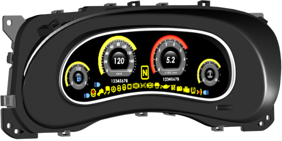 Fig. 4. Digital instrument cluster graphical design.