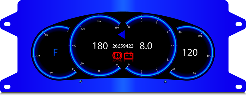 Fig. 9. Custom digital instrument cluster Laplace Z.