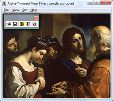 Fig. 6. Image restored by alpha-trimmed mean filter. Screenshot.